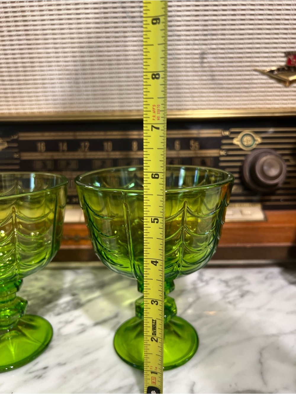 ✨NEW💚Target Bullseye Playground 2026 Halloween Green Glass Goblet Stemware Set🥂 - Picture 7 of 8